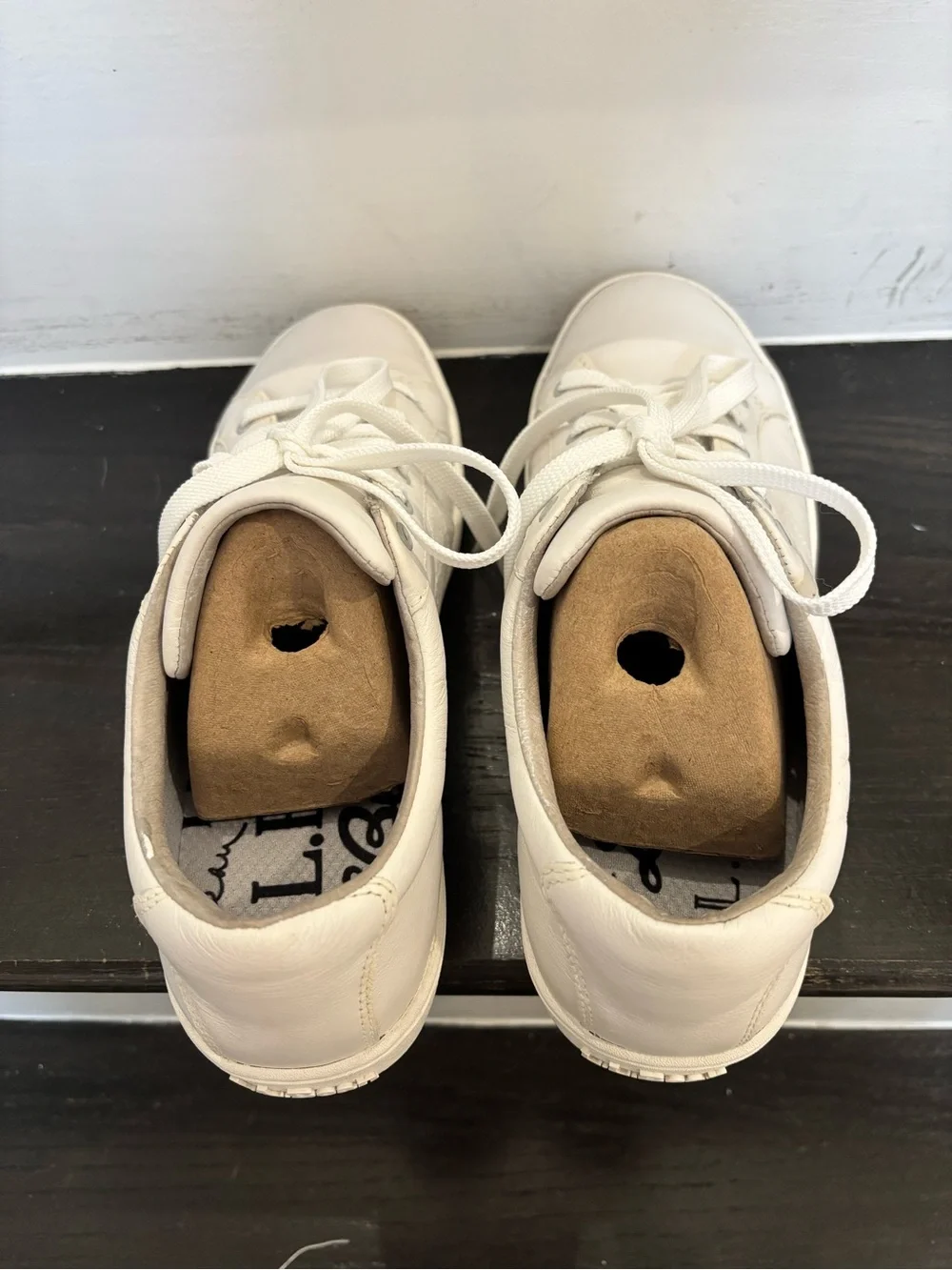 LL Bean Classic White Leather Lace-Up Sneakers